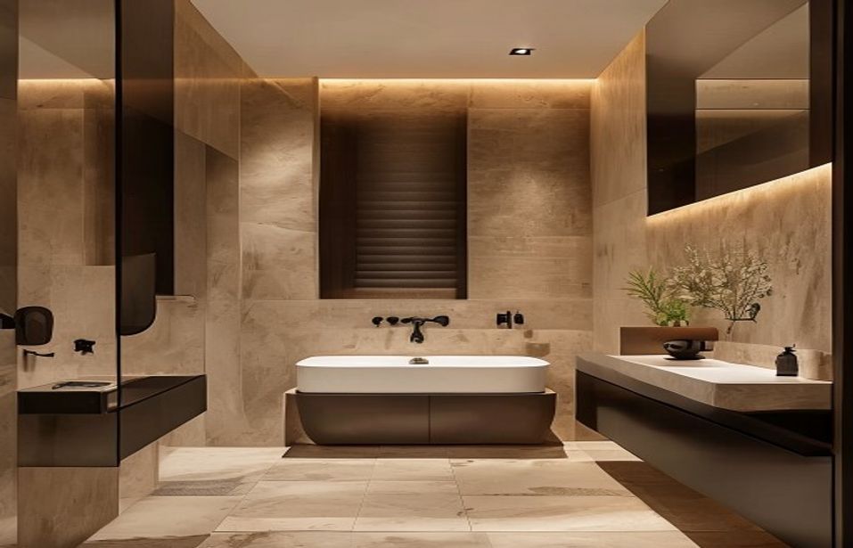 Reforma de baño moderna en Gandía con ducha y acabados premium